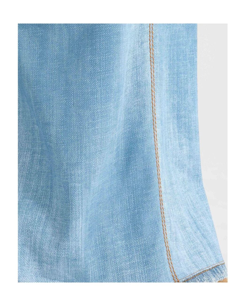 Ermanno Scervino Blue Printed Jeans-Effect Marocain Palazzo Trousers