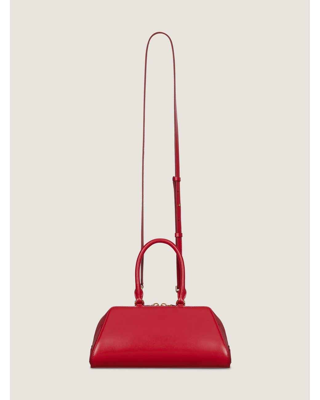 Givenchy Red Antigona Cube East-West Small Top Handle Bag