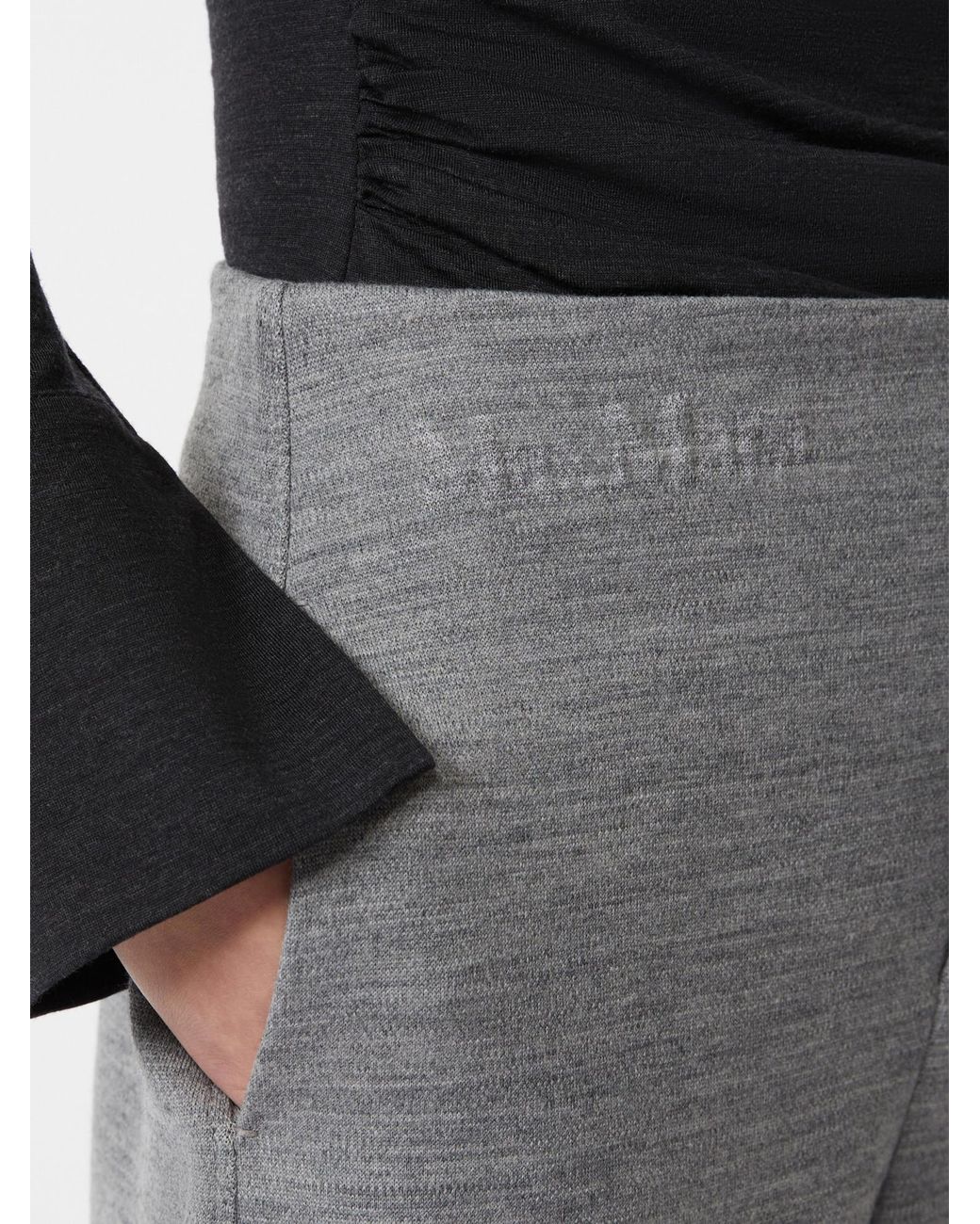 Max Mara Gray High-Waist Trousers
