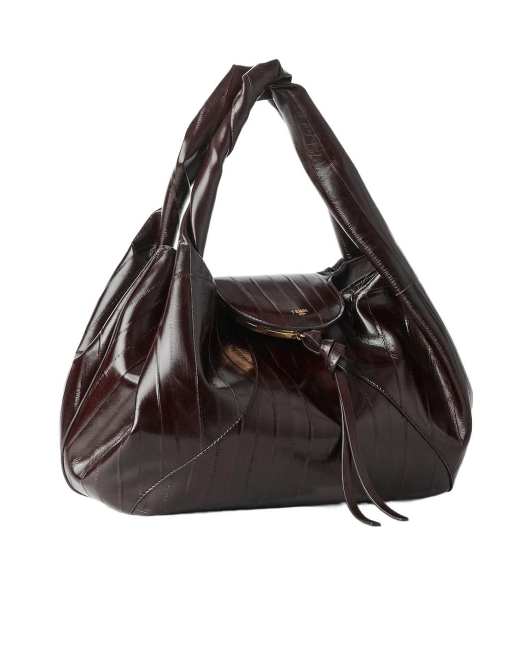 Fendi Brown Inlaid Hagfish Leather Bag
