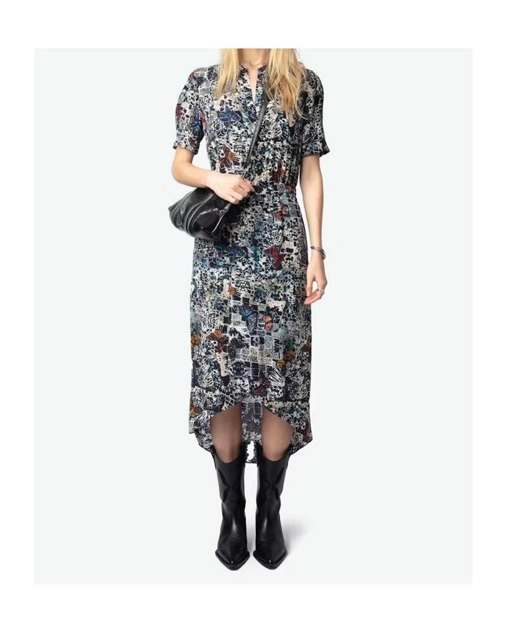 Zadig & Voltaire Gray Short Sleeve Dress