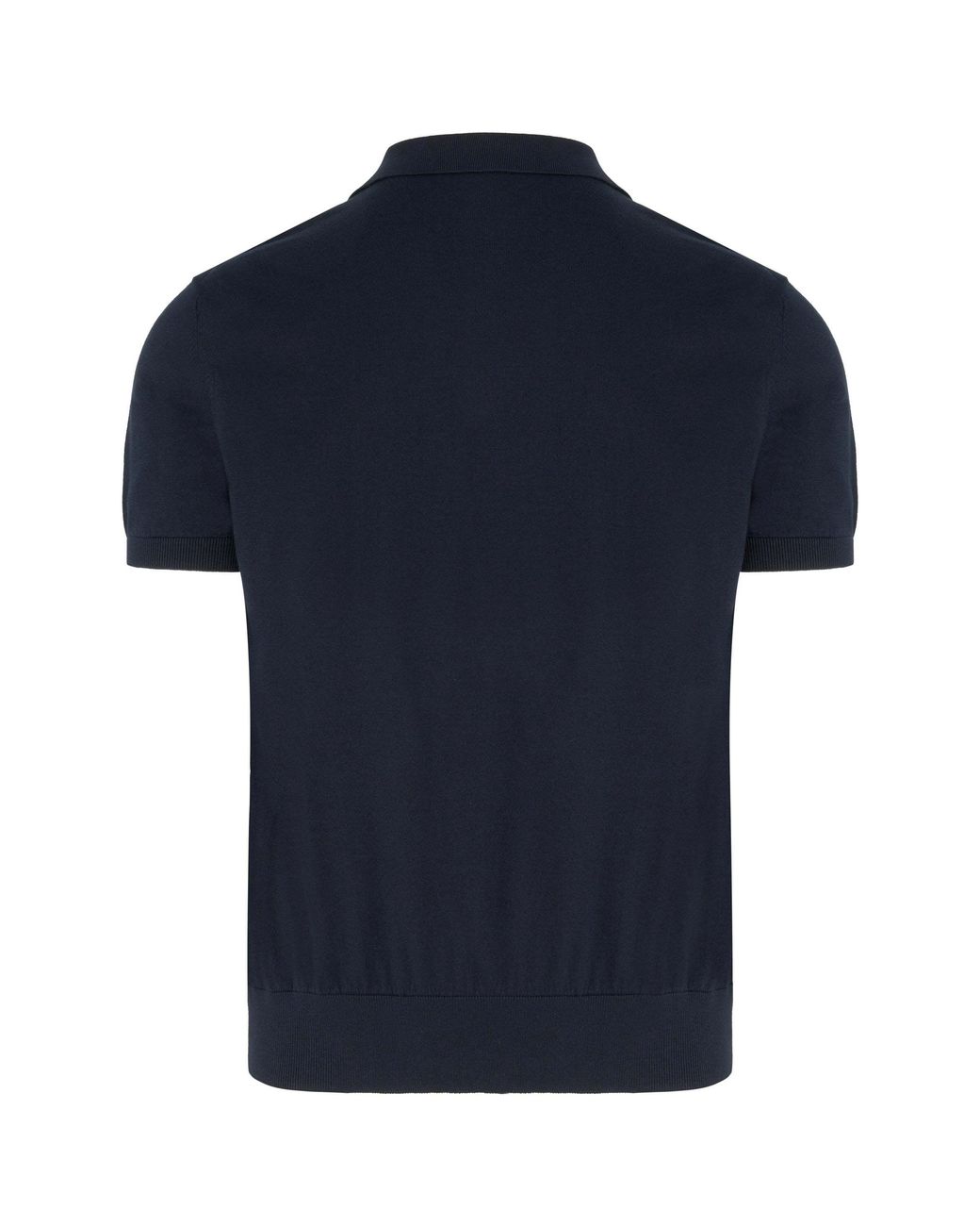 Givenchy Blue Knit Short-Sleeve Polo Shirt for men