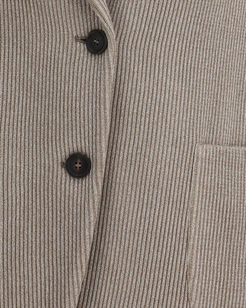 Brunello Cucinelli Brown Single Breasted Long-Sleeved Blazer