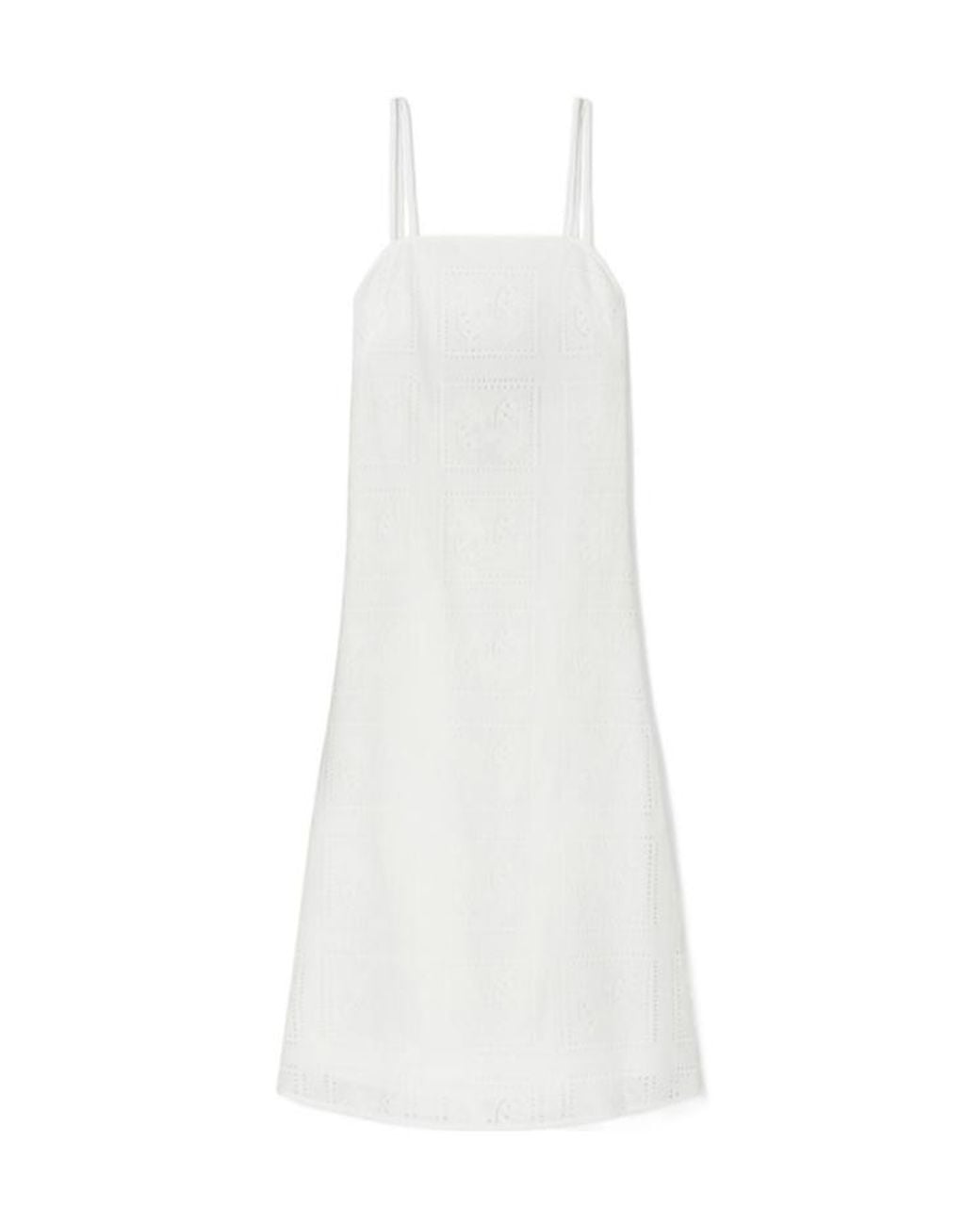 Tory Burch White トリーバーチ ストラップ ミディドレス