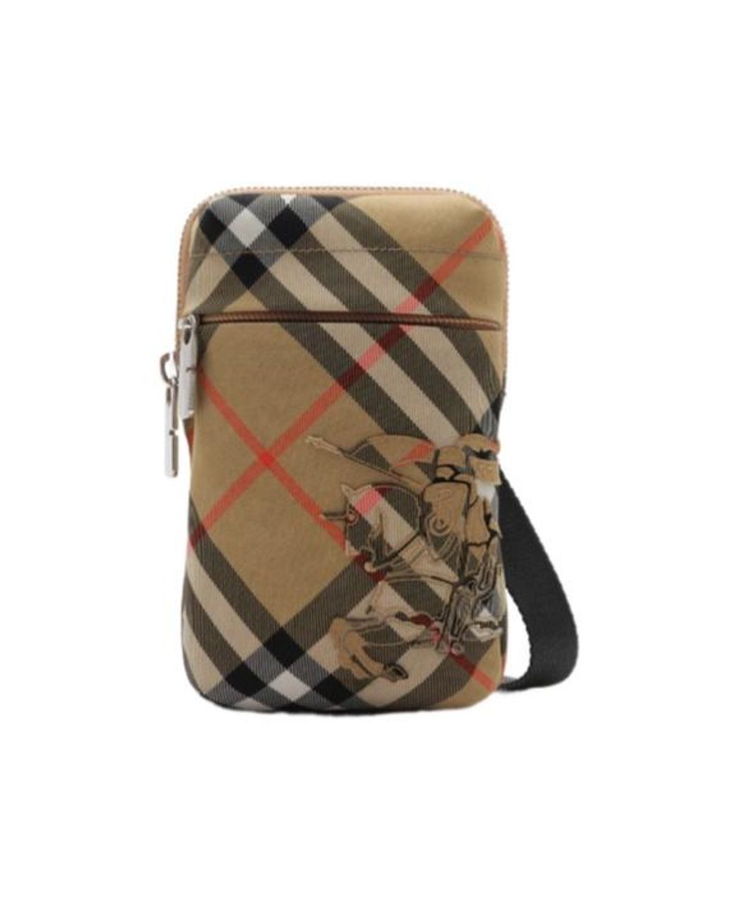 Burberry Green Check Phone Bag for men