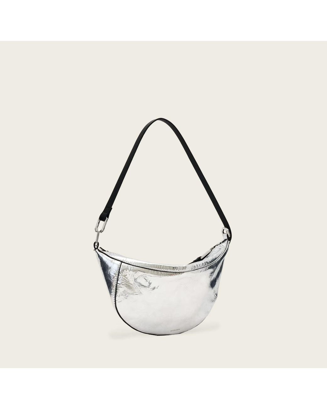 AllSaints Metallic Zipper Shoulder Bag