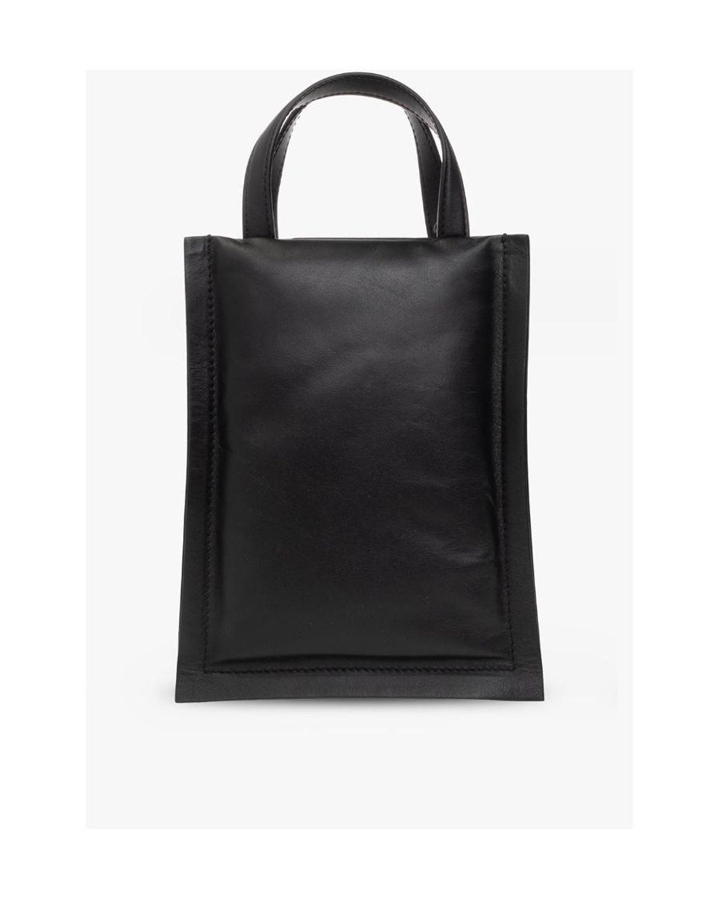 Ferragamo Black Buckle-Detail Leather Tote Bag
