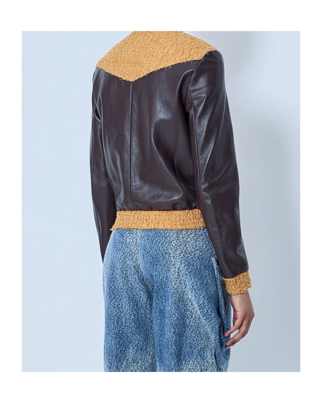 Kiko Kostadinov Brown Konrad Textured Panelled Jacket