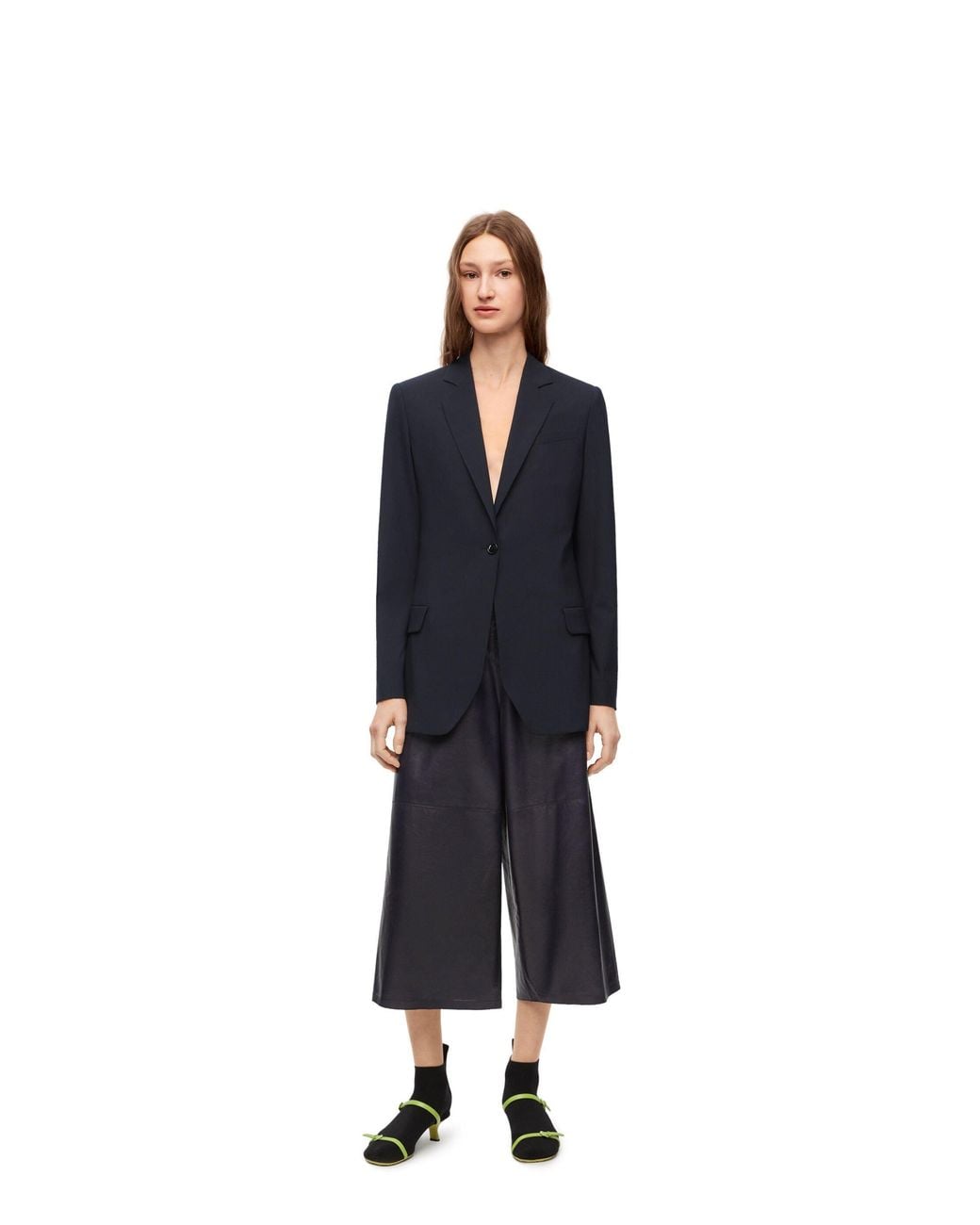 Loewe Blue Single-Breasted Tailored Blazer