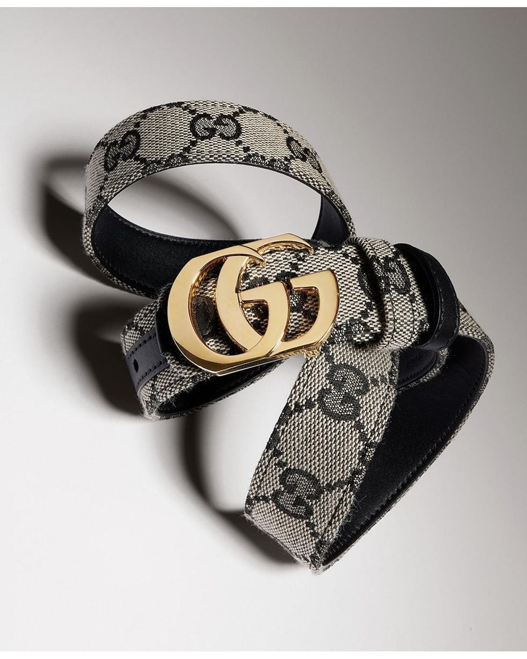 Gucci White Reversible Cut Gg Marmont Belt