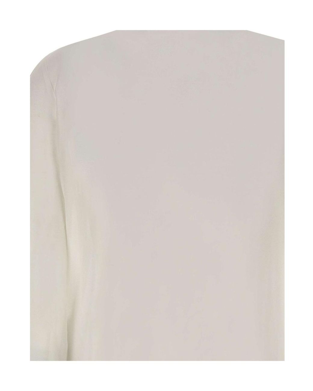 Elisabetta Franchi Gray Ruffled Trim Shirt