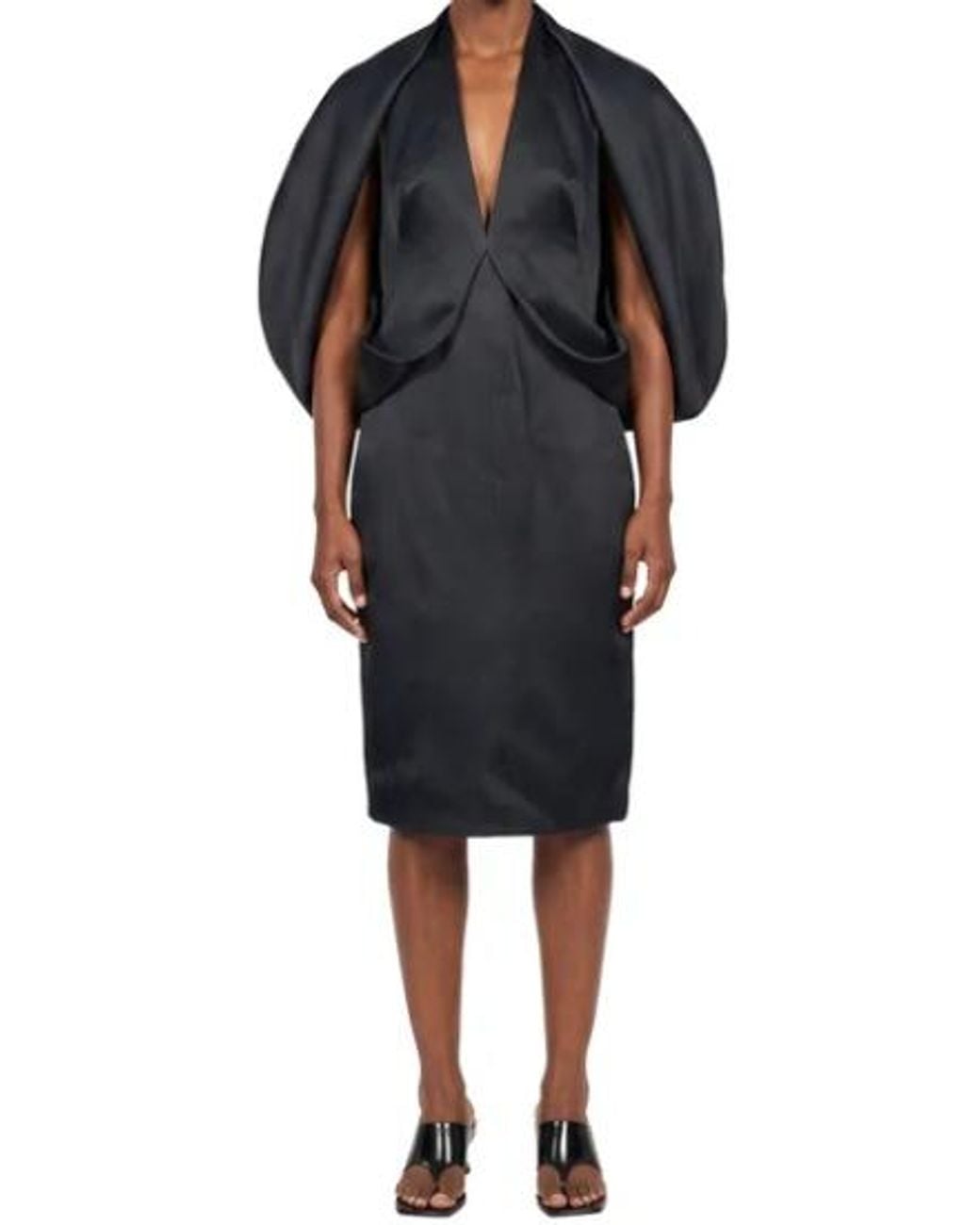 Khaite Black Midi Dress