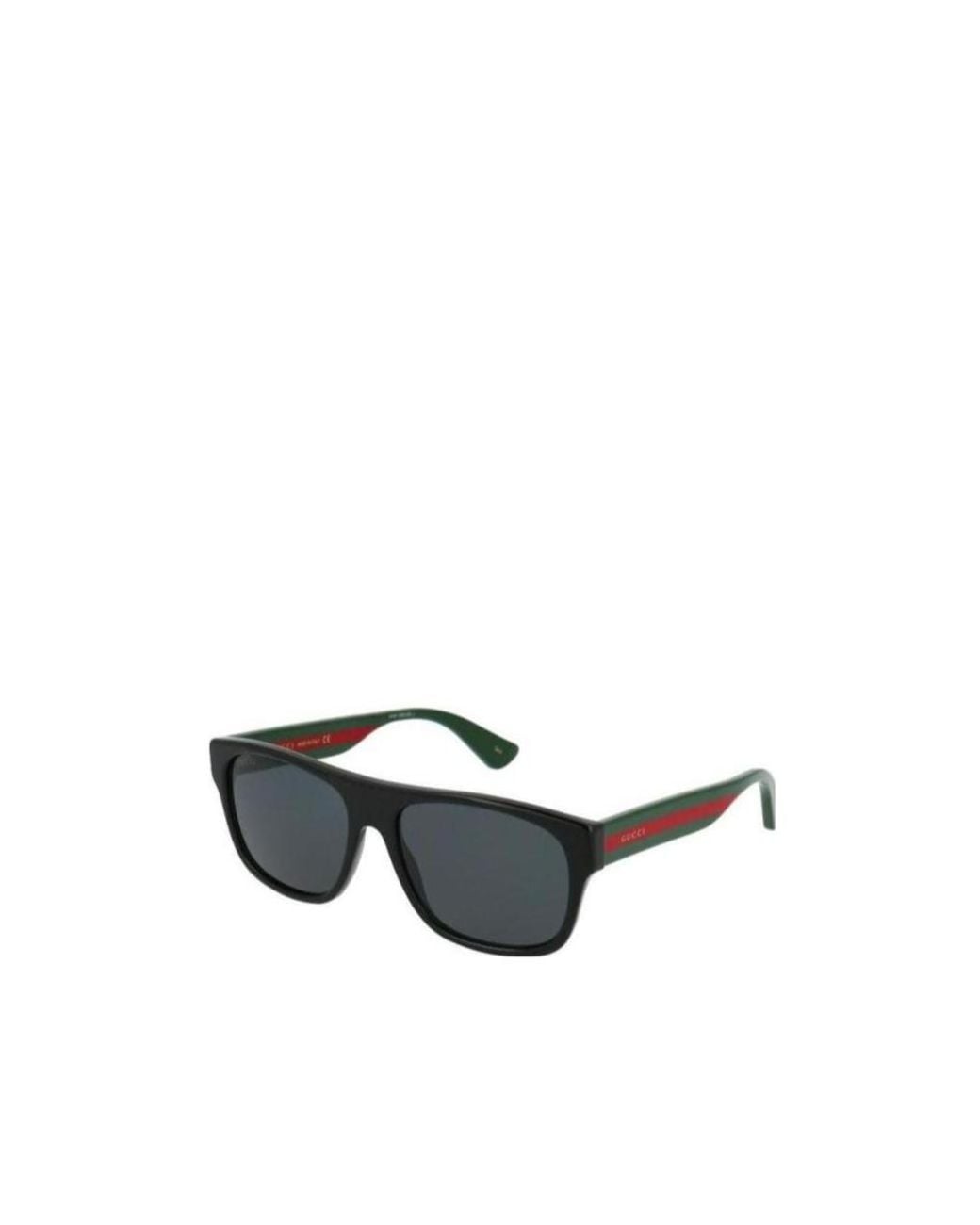 Gucci White Eyewear Rectangular Frame Sunglasses