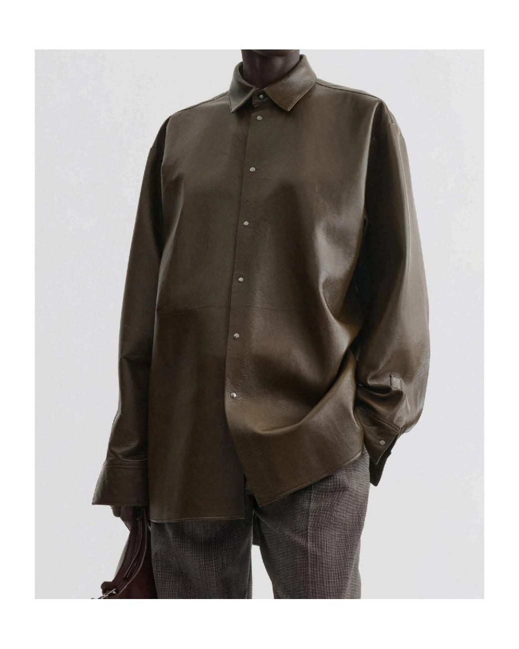 Phoebe Philo Green Leather Jacket And Shirt