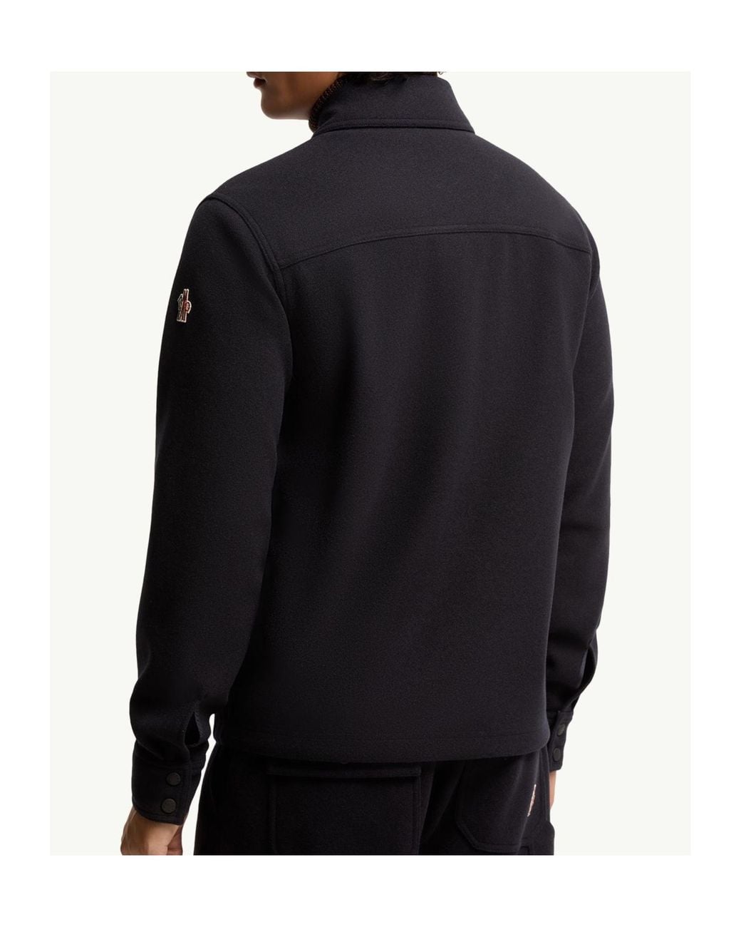 Moncler Blue Interlock Long Sleeve Shirt for men