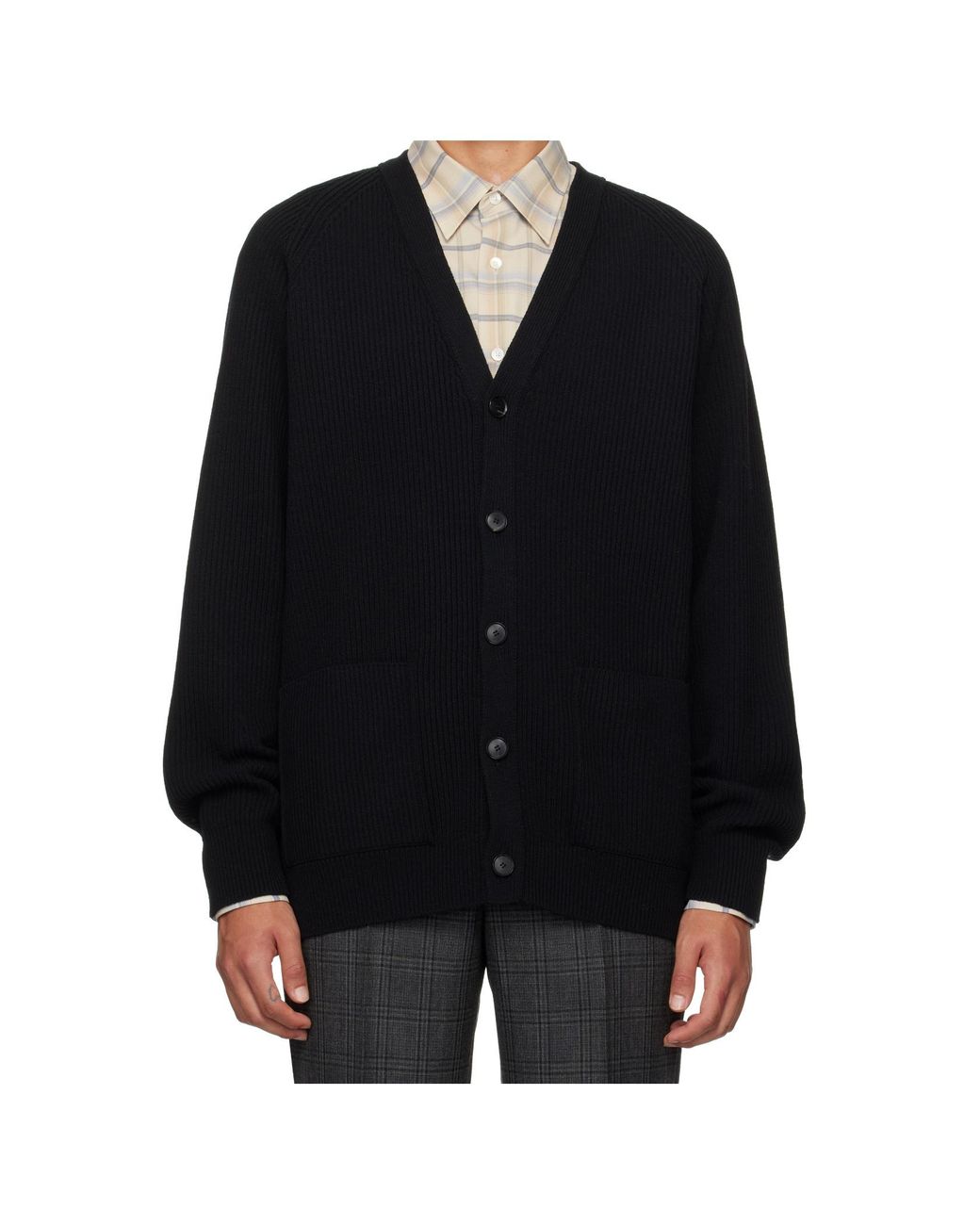 AURALEE◆FINE WOOL CORD CARDIGAN/L/A7AC06RK Namu Shop - Auralee Super Fine Wool Rib Knit Big Cardigan