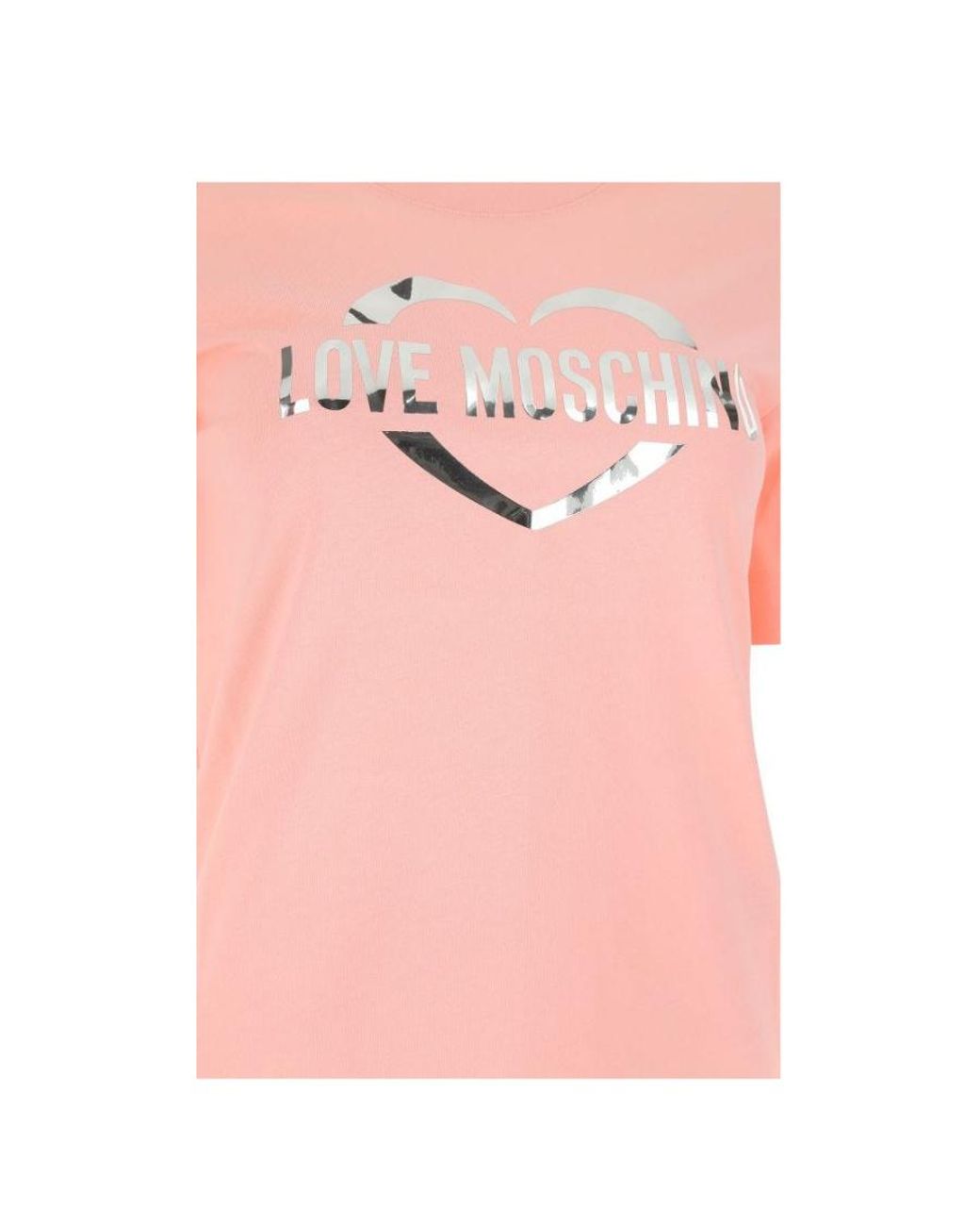 Moschino Pink Logo-Print Cotton T-Shirt