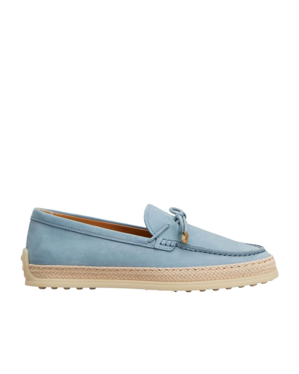 Tod's Blue Braided-Trim Loafers
