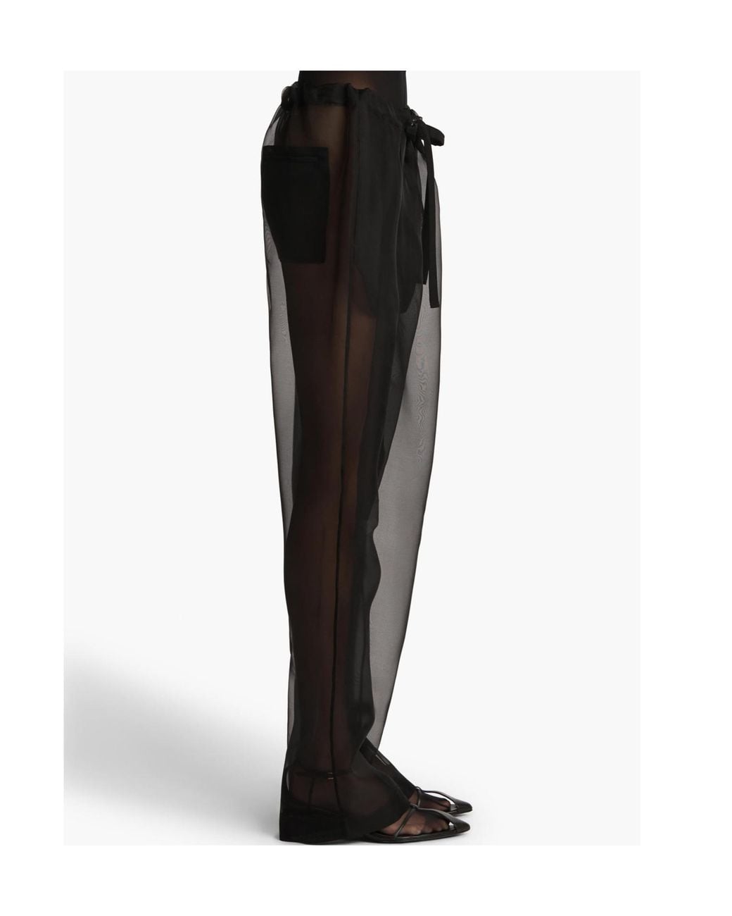 Khaite Gray Trenton Silk Pants