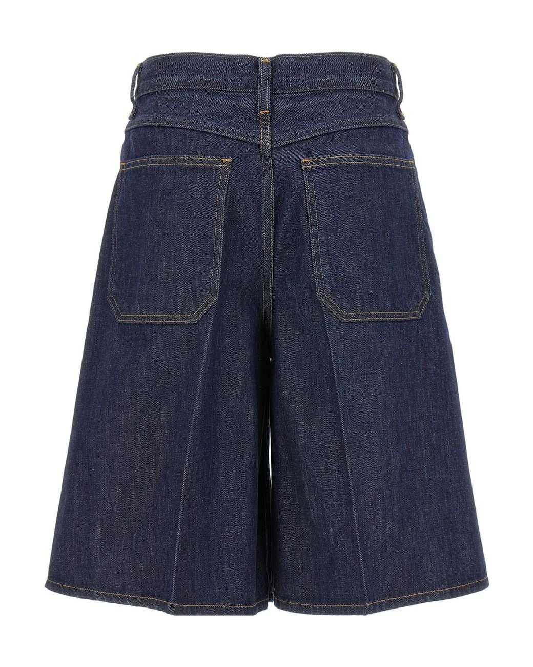 Agolde Blue Nolan Straight Leg Denim Shorts