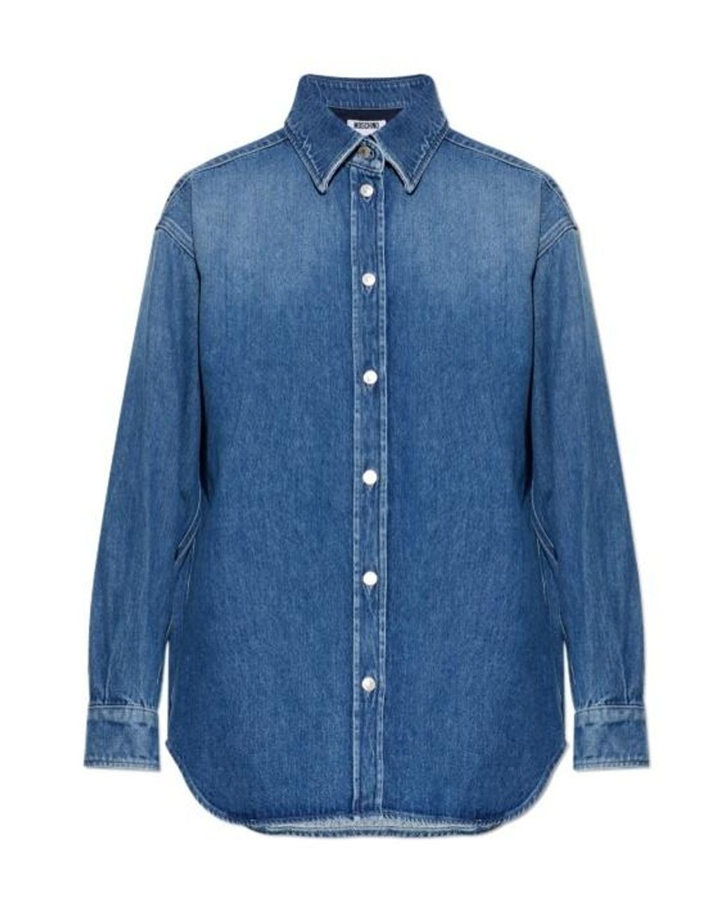 Moschino Blue Long Sleeve Shirt
