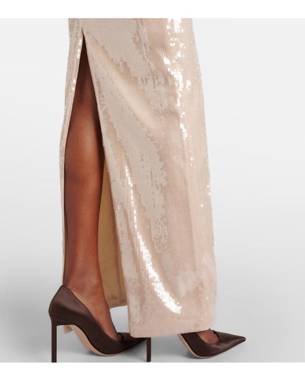 Roland Mouret White Sequined Gown