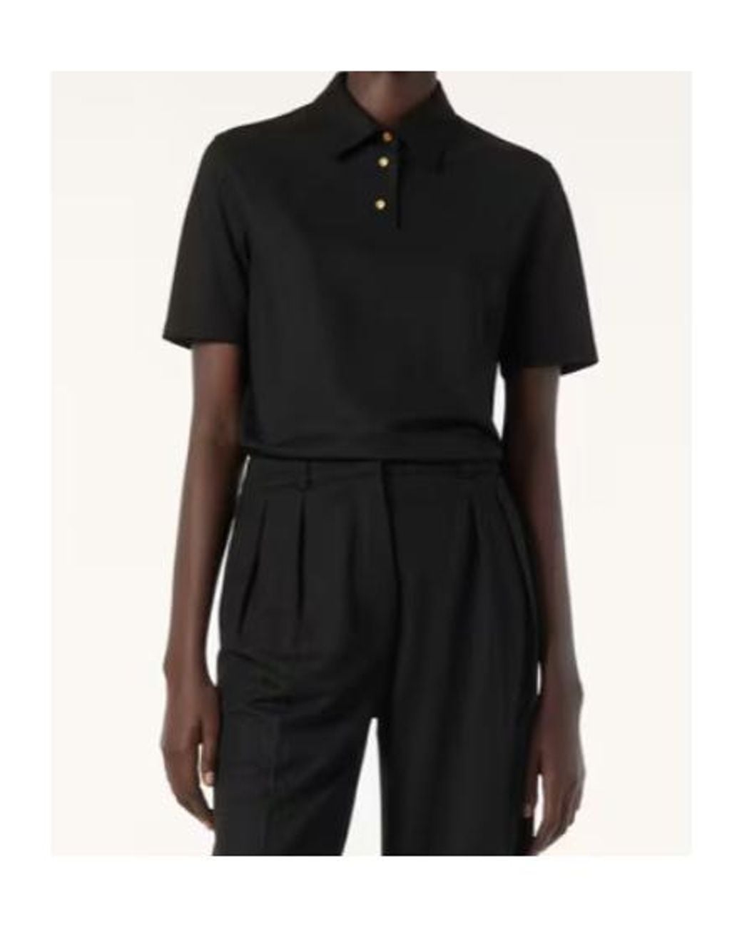 Loro Piana Black Colmegna Wool Polo T-Shirt