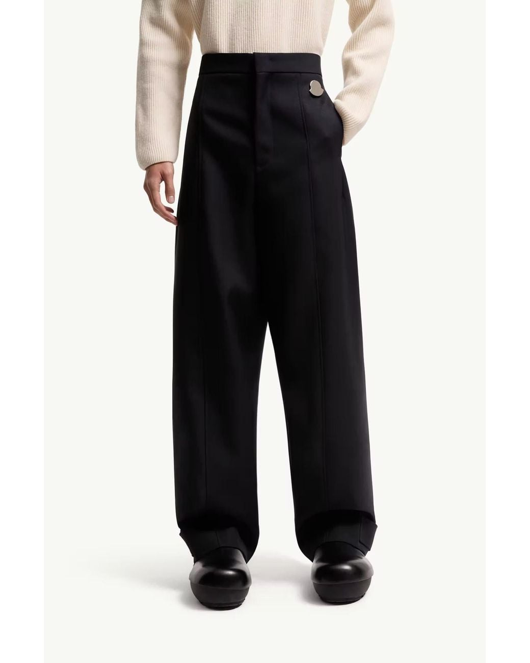 Moncler Black X Jil Sander Gabardine Tailored Trousers for men