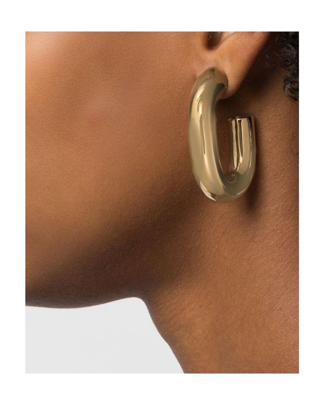 Rabanne Metallic Rabanne Xl Link Hoop Earrings