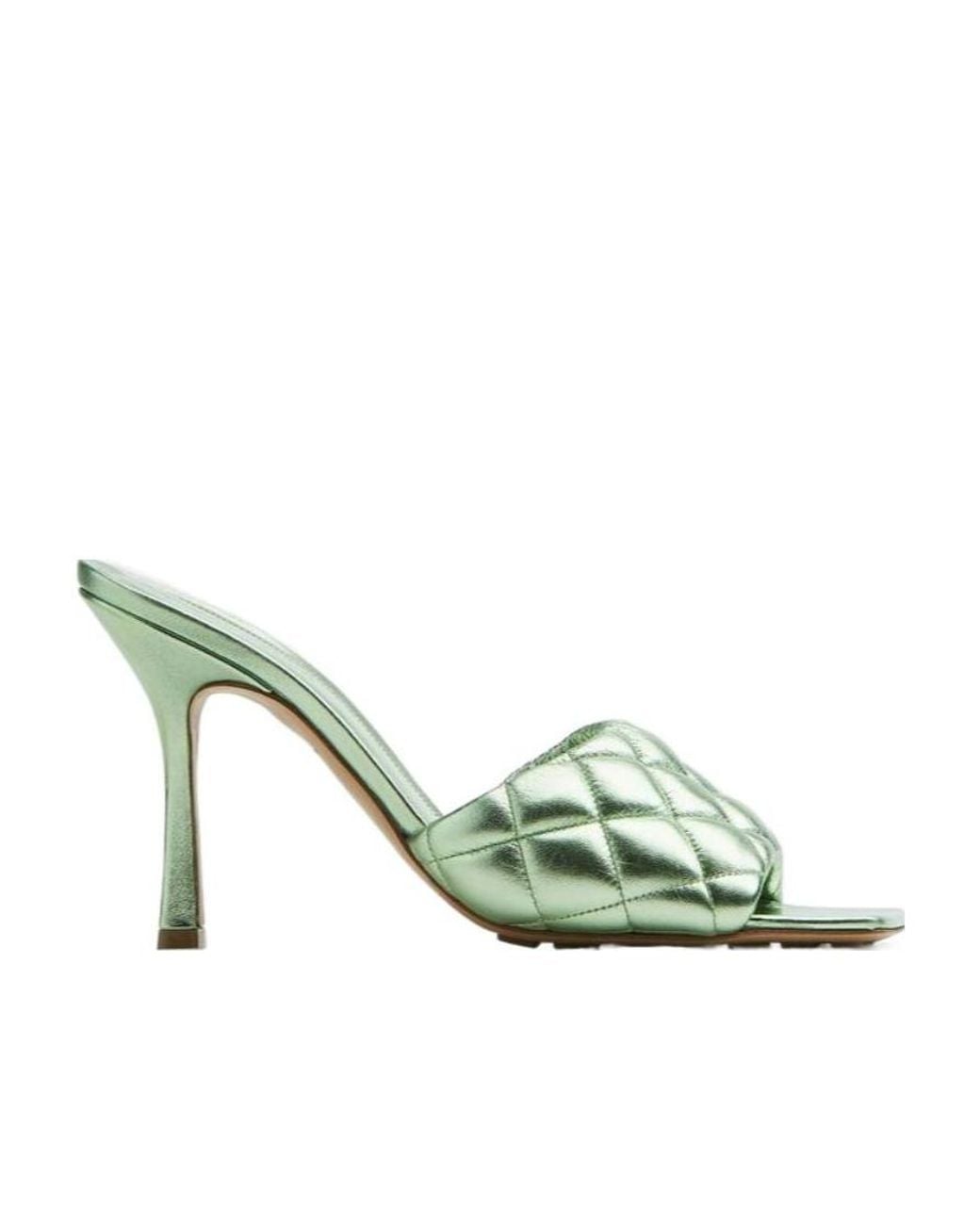 Bottega Veneta Green Quilted Padded Mules