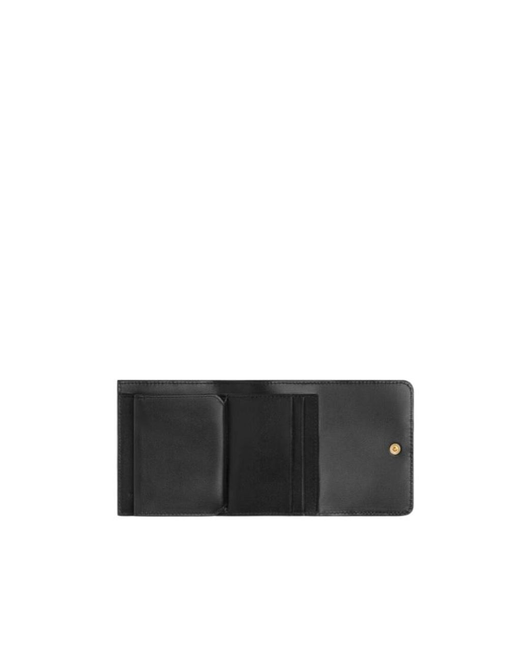 Bottega Veneta Black Intrecciato Tri-Fold Wallet