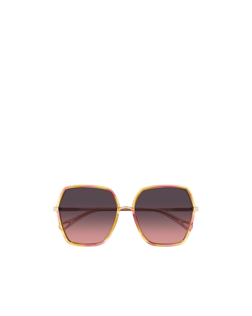 Chloé Pink Chloé Eyewear Geometric Frame Sunglasses
