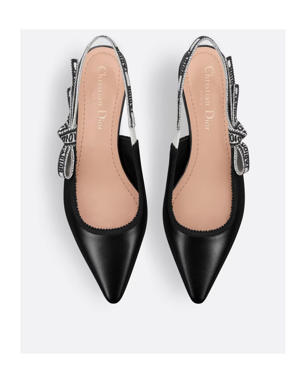 Dior Black J'A Slingback Flat
