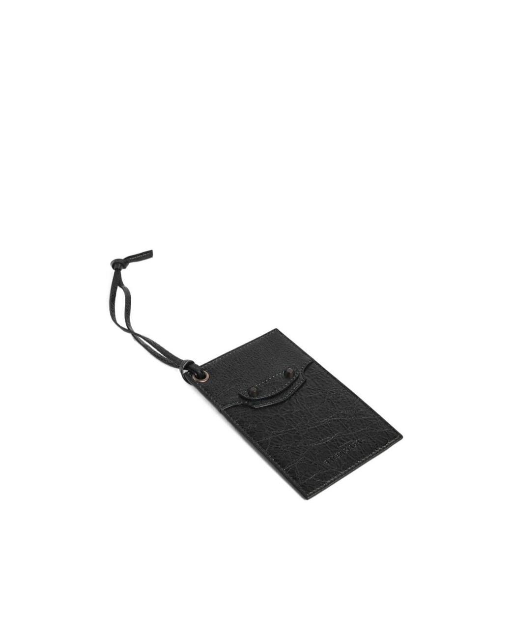 Balenciaga Black Le City Card Holder Wrist Pouch for men