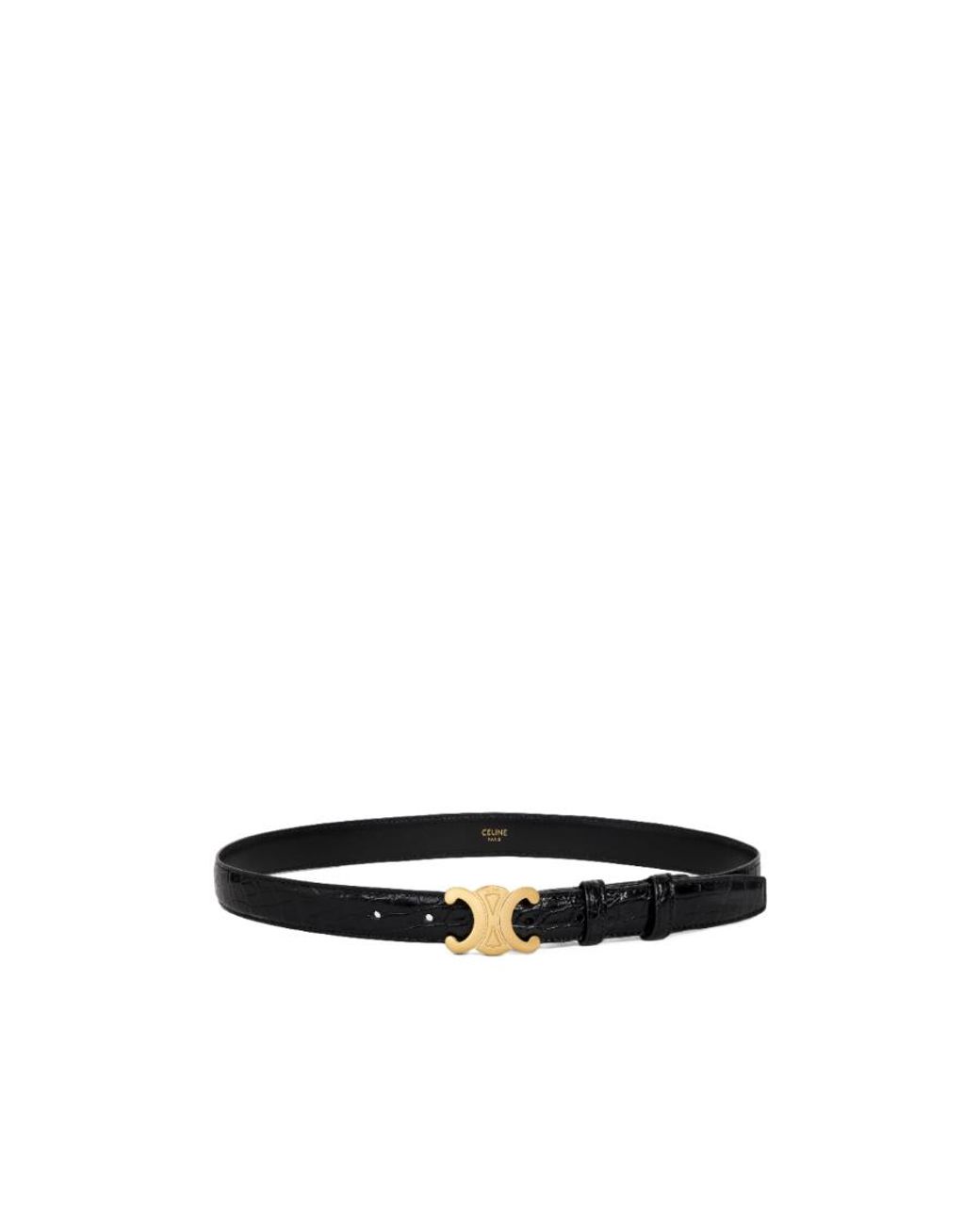 Céline White Medium Triomphe Belt