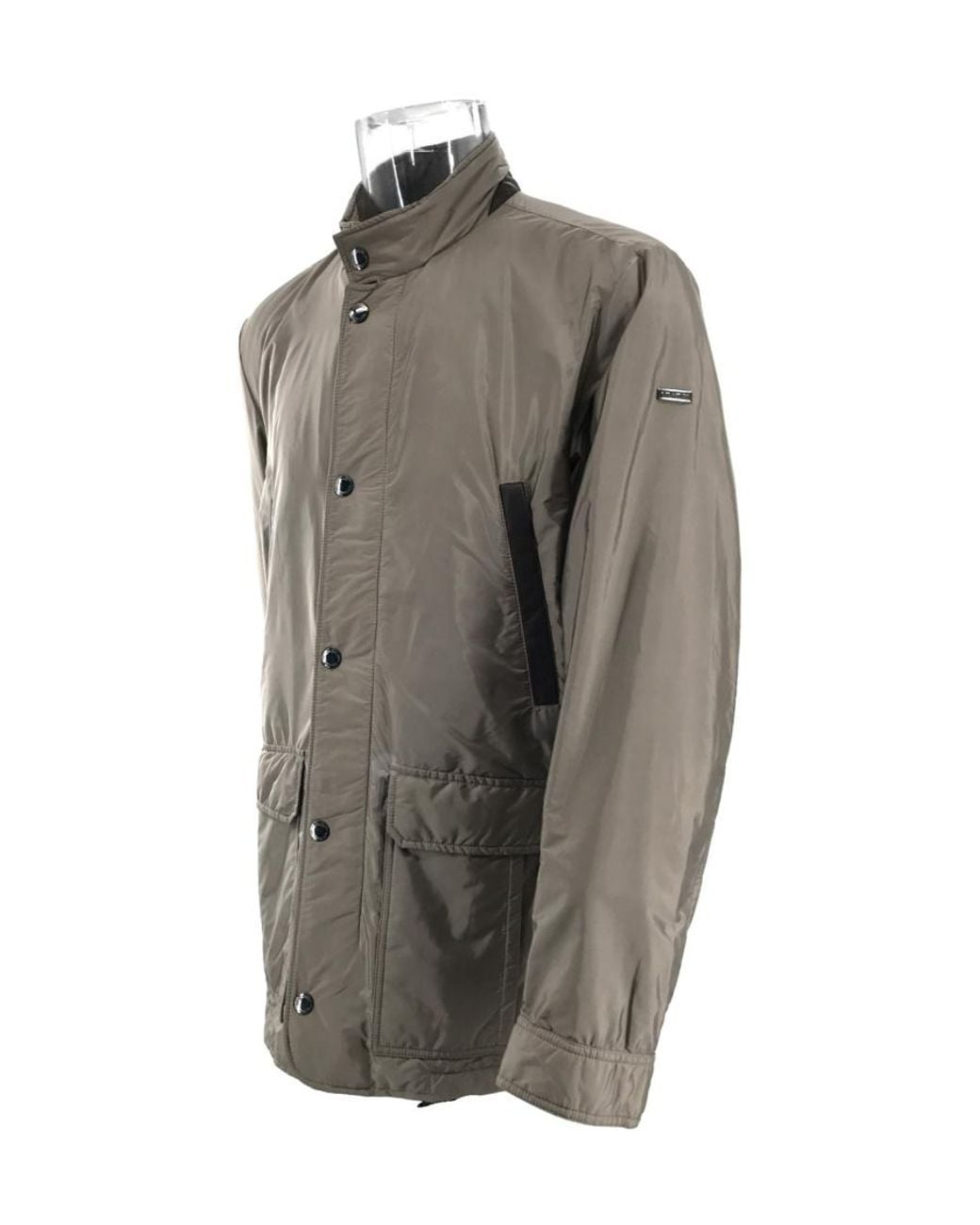 Paul & Shark Gray Logo Padded Jacket for men