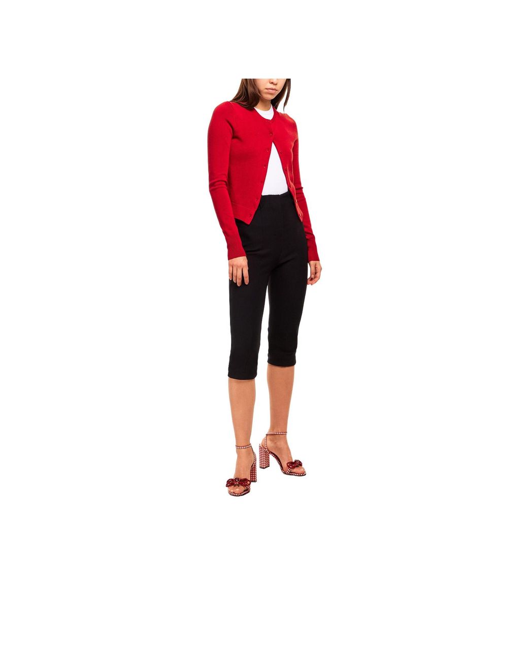 Mach & Mach Red Block Heel Court Shoes