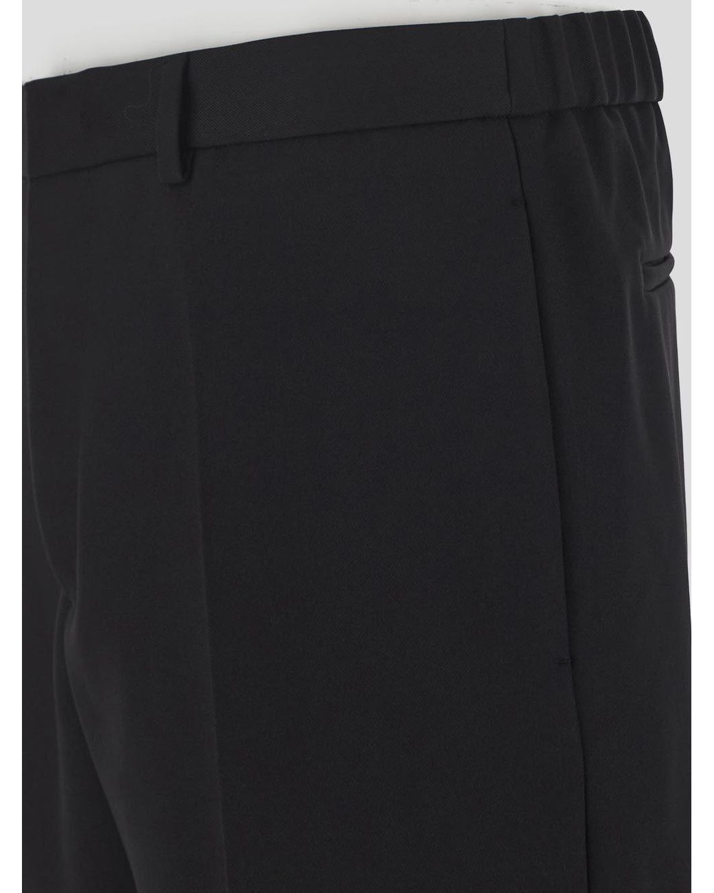 Jil Sander Black Tailored Straight-Leg Pants for men
