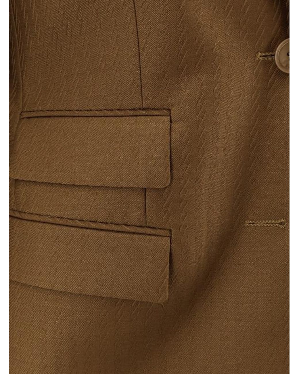 Burberry Brown Single-Breasted Tailored Blazer