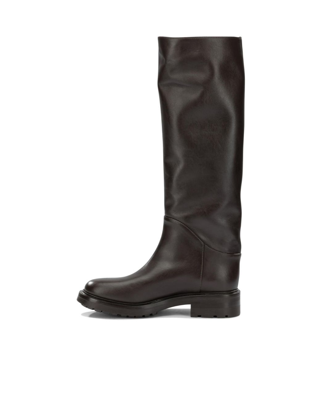 Strategia Black Round-Toe Tall Boots