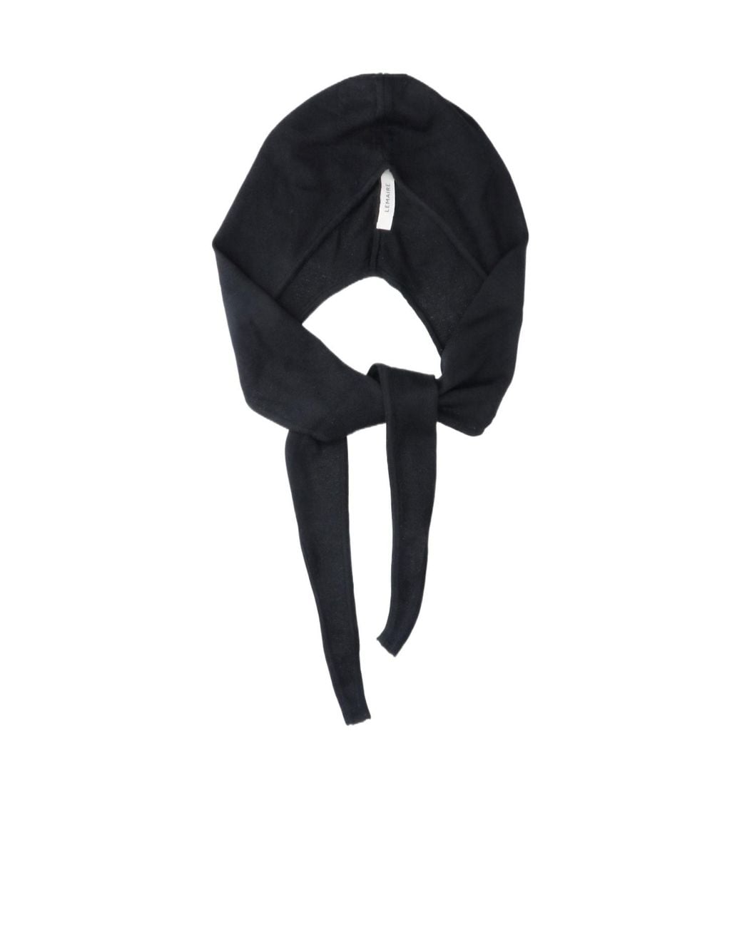 Lemaire Black Tie-Up Hood Hat