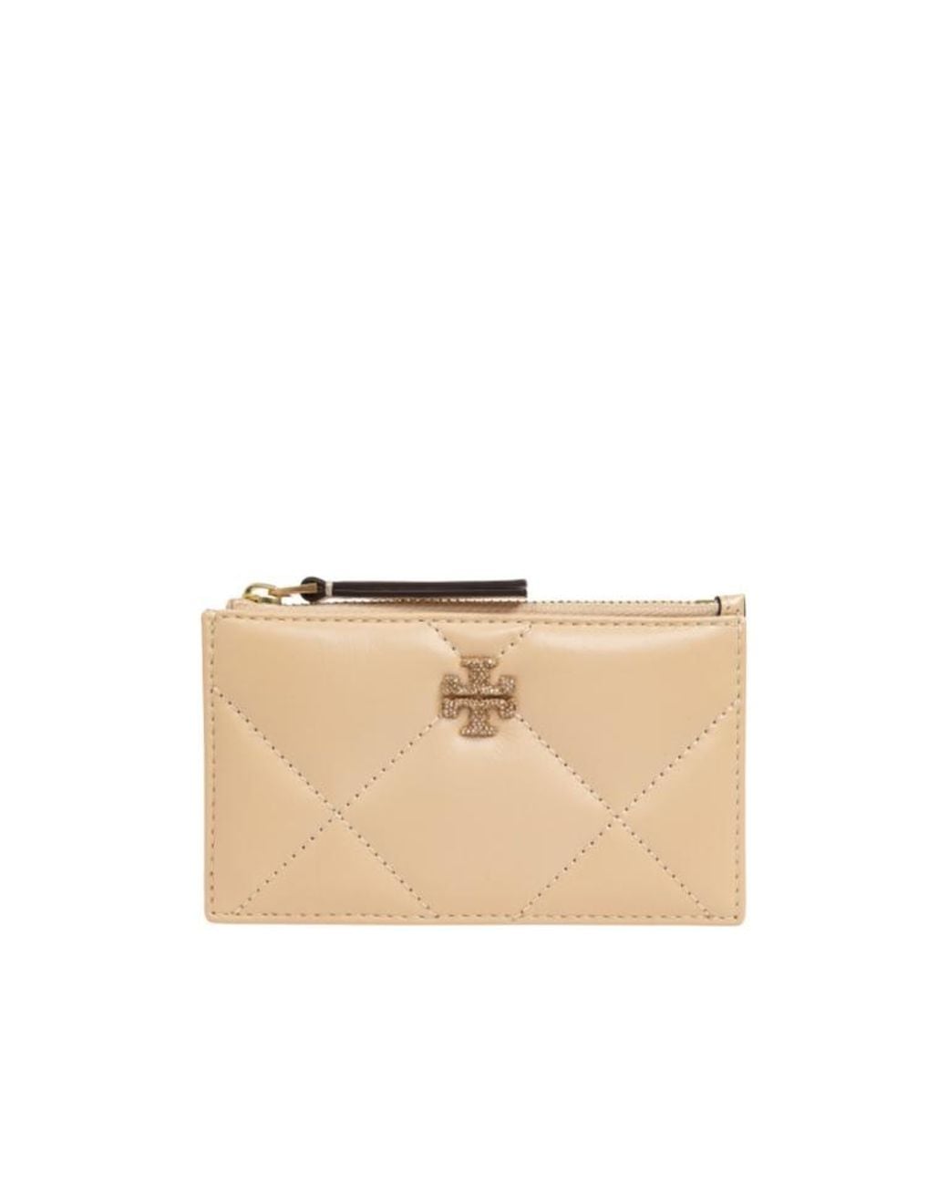 Tory Burch Natural Logo Plaque Wallet
