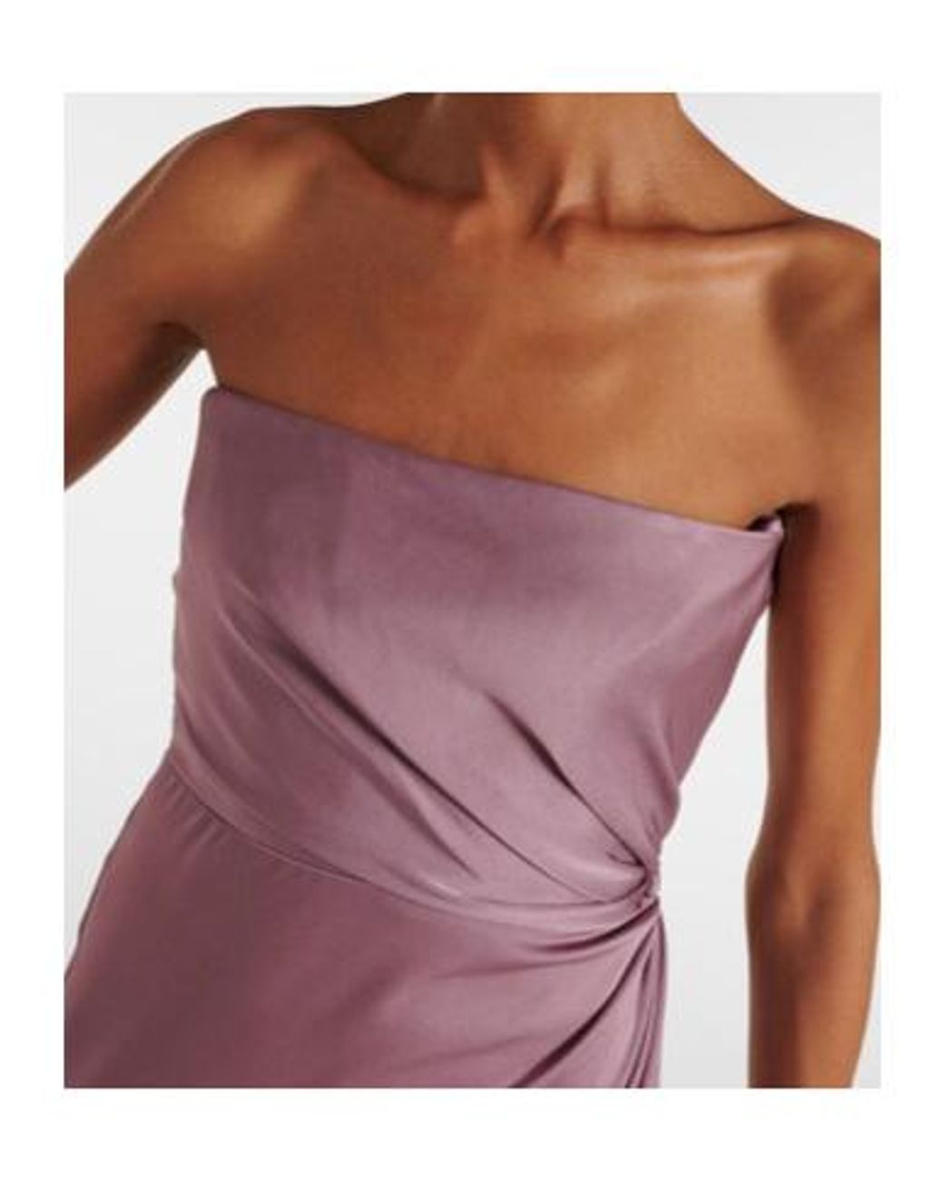 Alex Perry Purple Strapless Satin Crepe Gown
