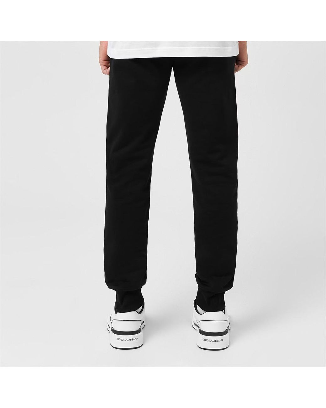Dolce & Gabbana Black Logo Plate Track Pants for men
