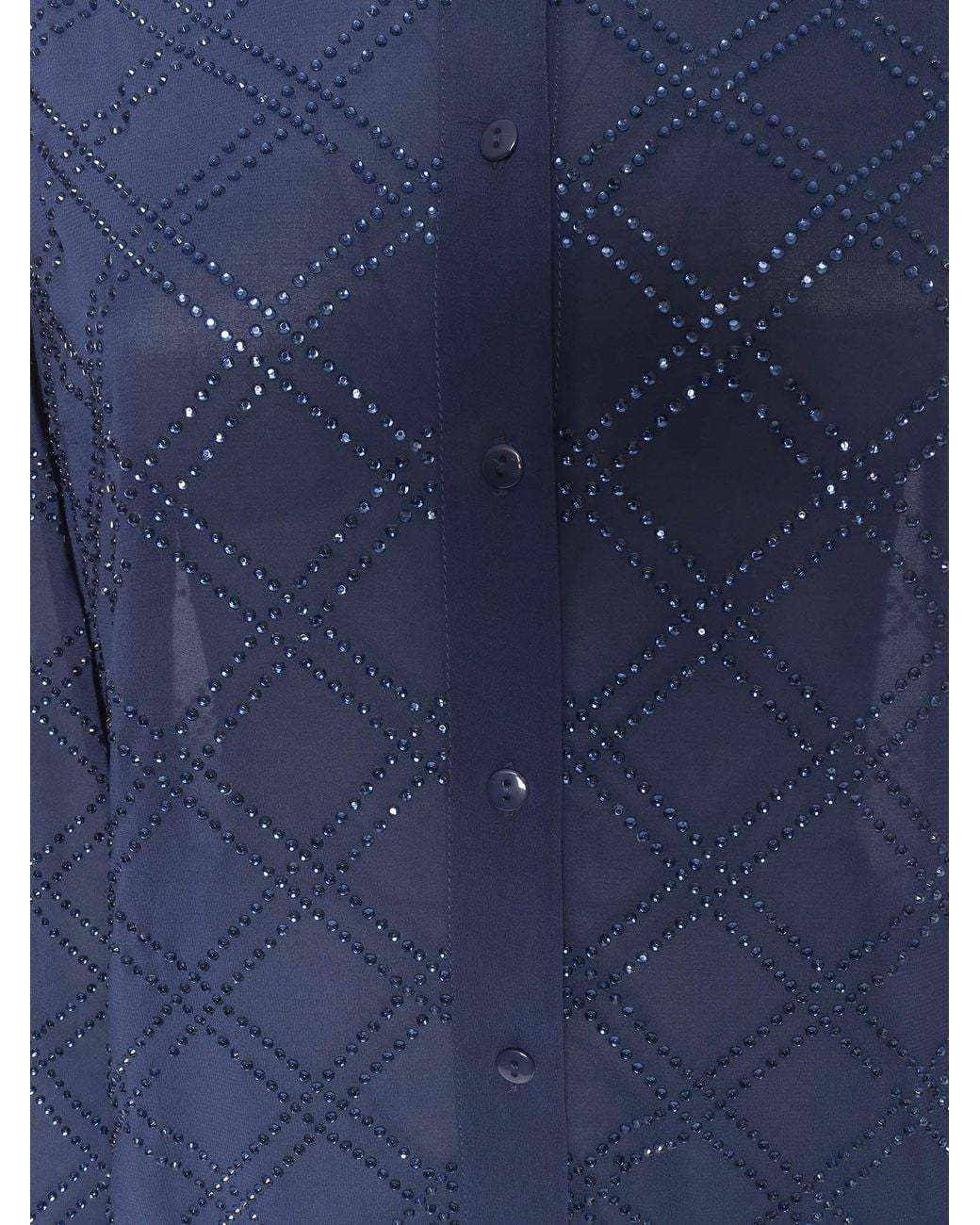 P.A.R.O.S.H. Blue P.A.R.O..H. Long Sleeved Embellished Shirt