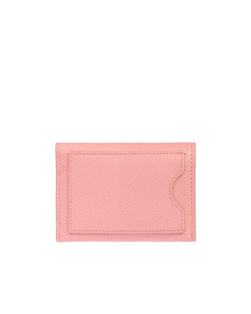 Ferragamo Pink Bow Detail Design Flip Wallet
