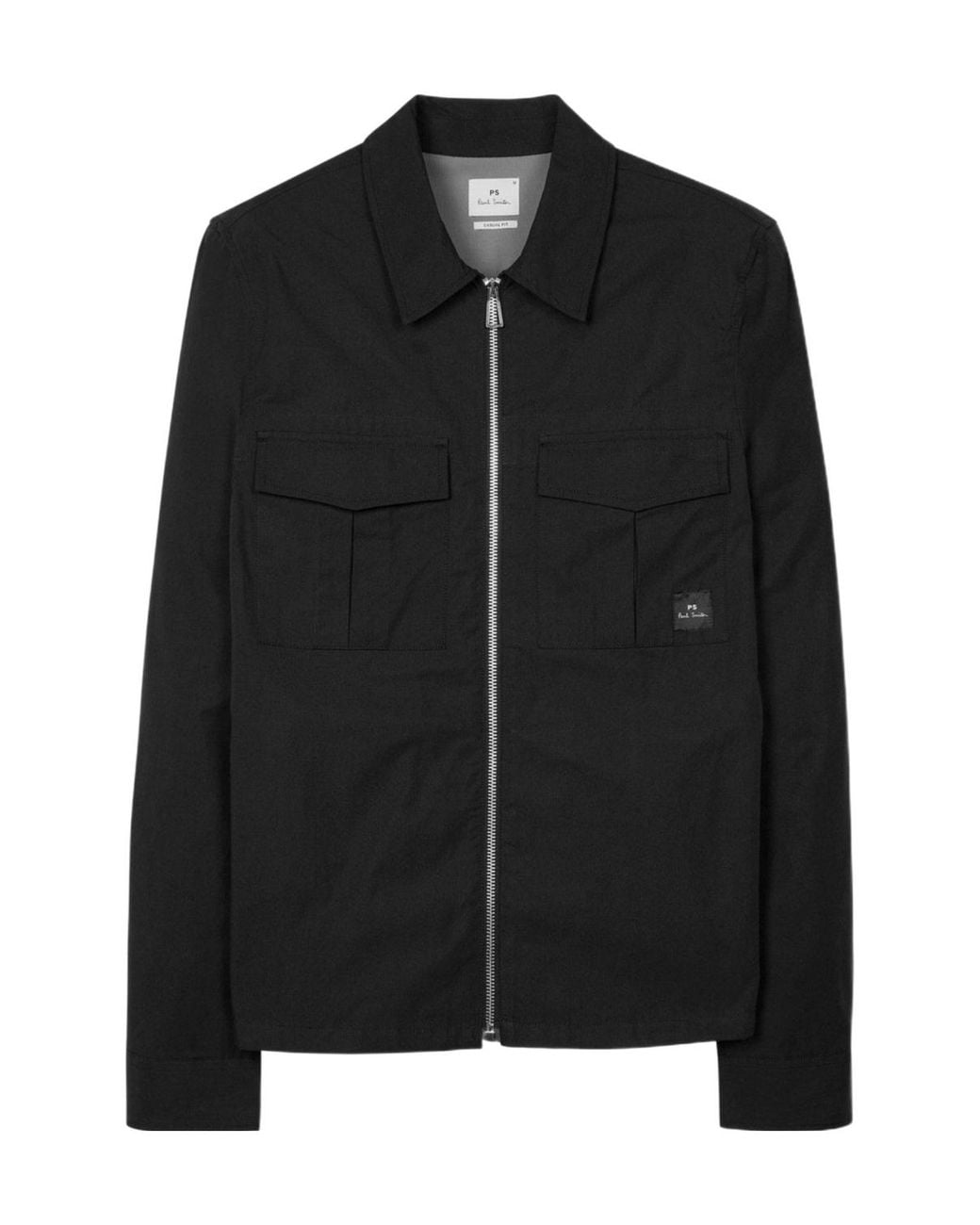 Paul Smith Black Cotton Shirt Jacket for men