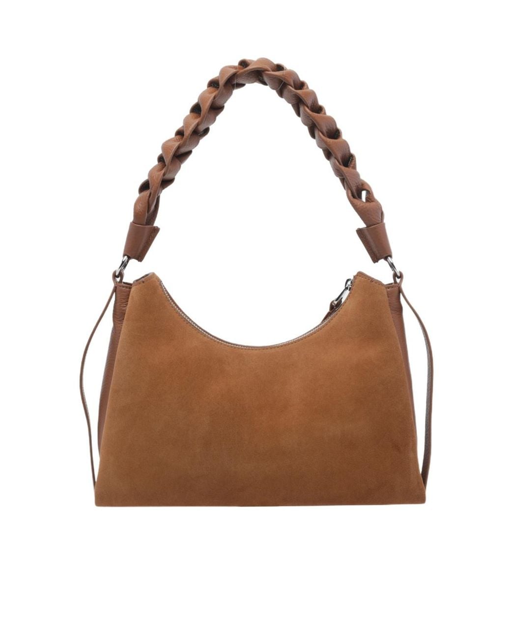 Coccinelle Brown Boheme Small Braided-Handle Shoulder Bag