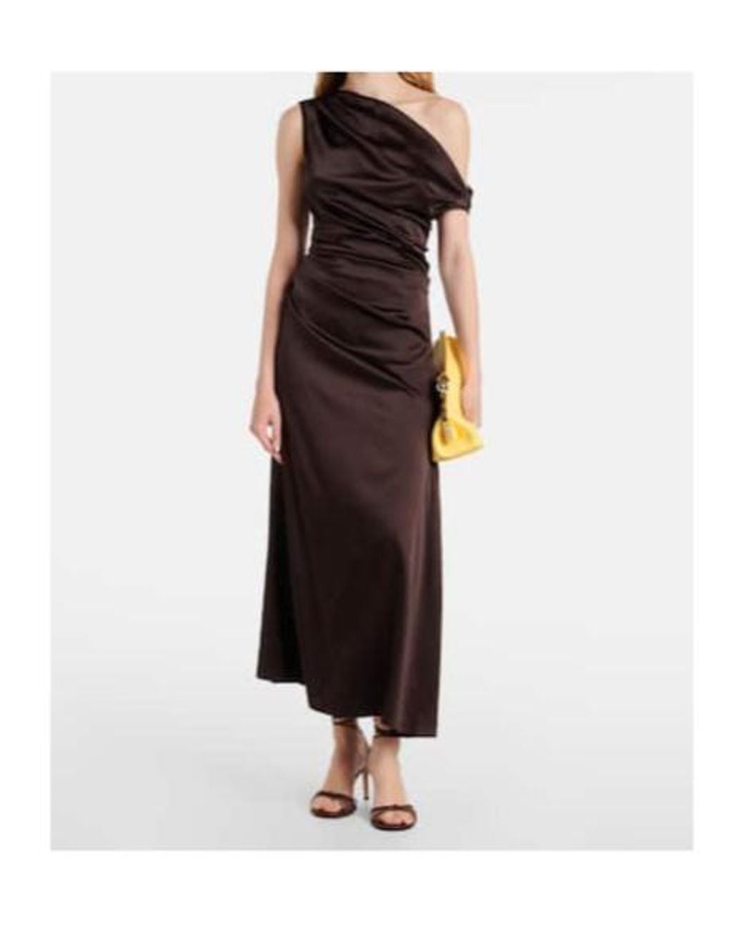 Staud Black Phare Silk-Blend Satin Cocktail Dress