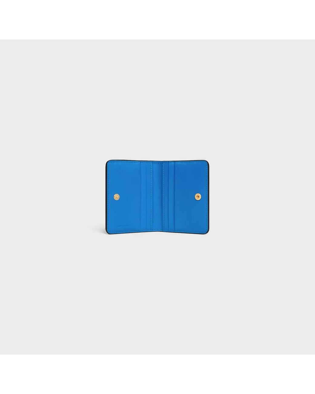 Céline Black Bi-Fold Card Holder Triomphe Stamp